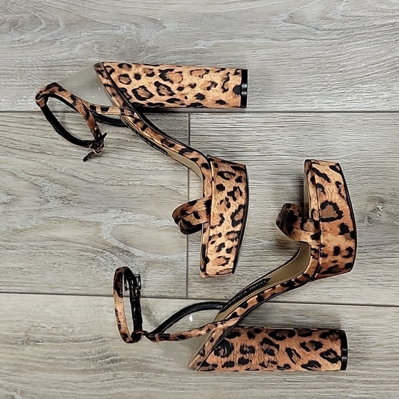 Jessica Rich Size 5.5/36 Leopard Print Platform Strappy Heels NEW - Picture 7 of 9